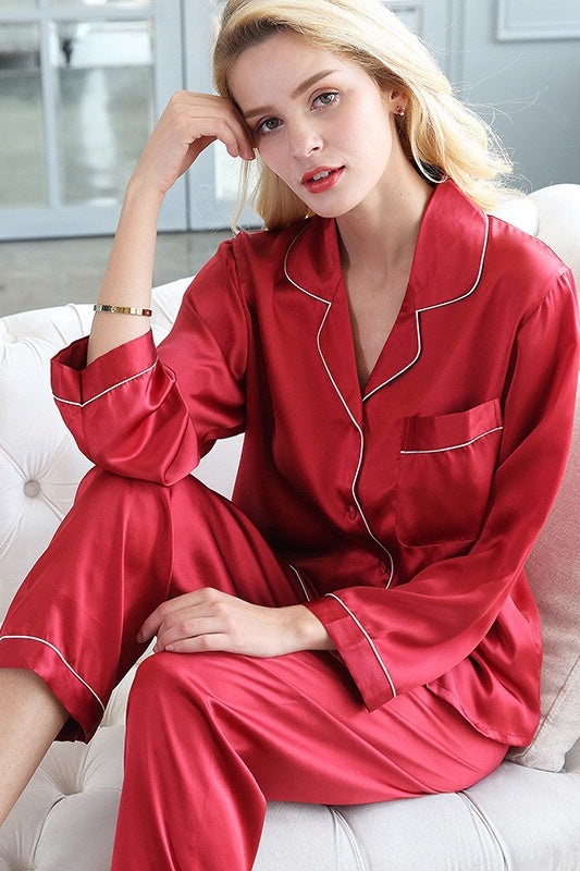 Women's Silk Pajama Set