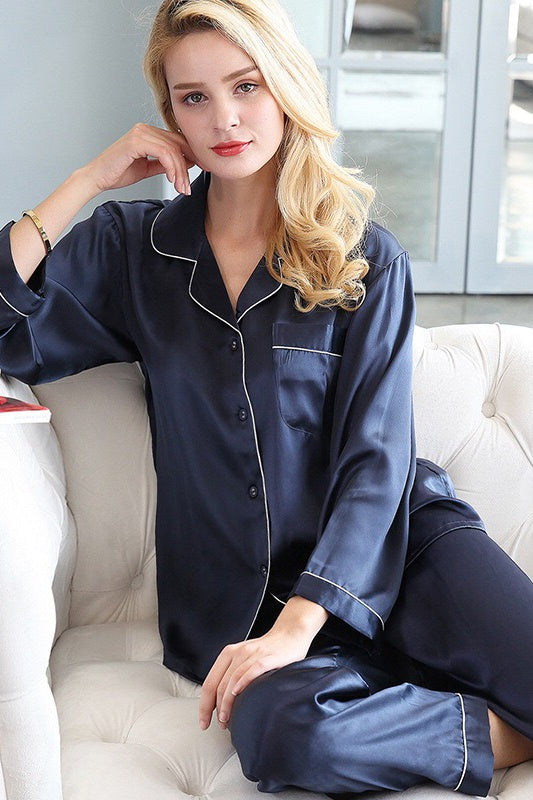 Women's Silk Pajama Set