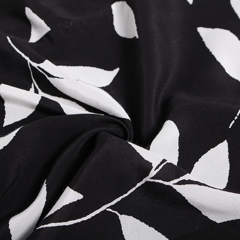 V Neck Asymmetrical Hem Chiffon Dress