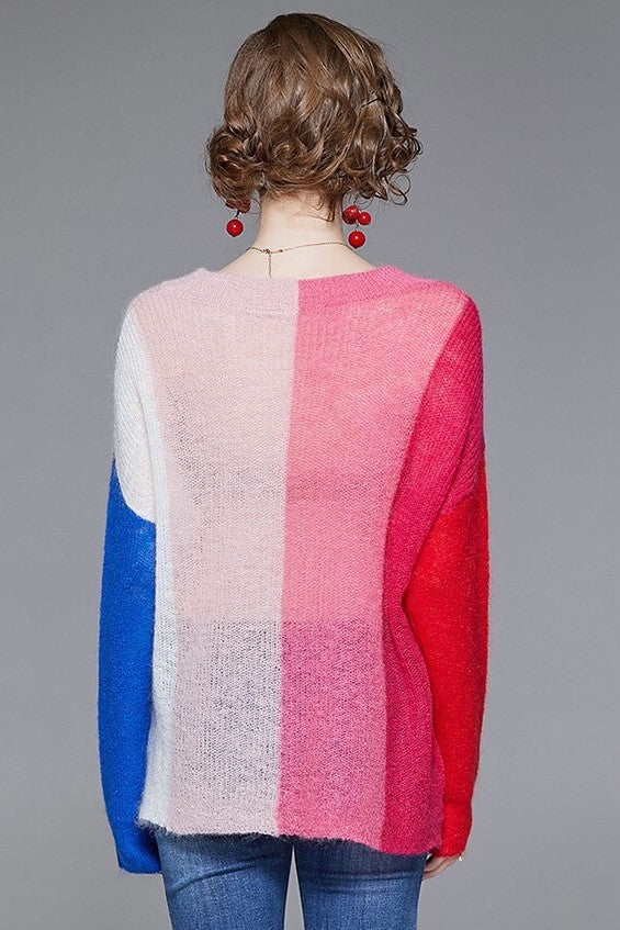Multi-Color Oversized Sweater