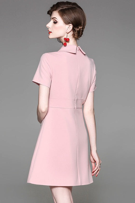 Cotton Dress W/ Bead Detail