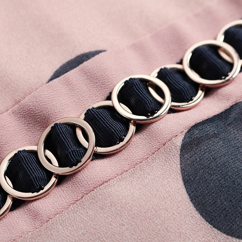 Polka Dot Chiffon Dress