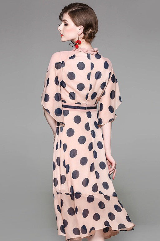 Polka Dot Chiffon Dress