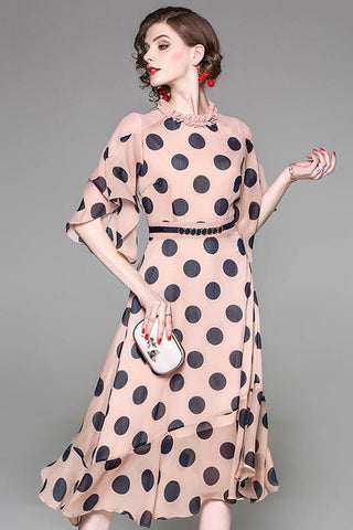 Polka Dot Chiffon Dress