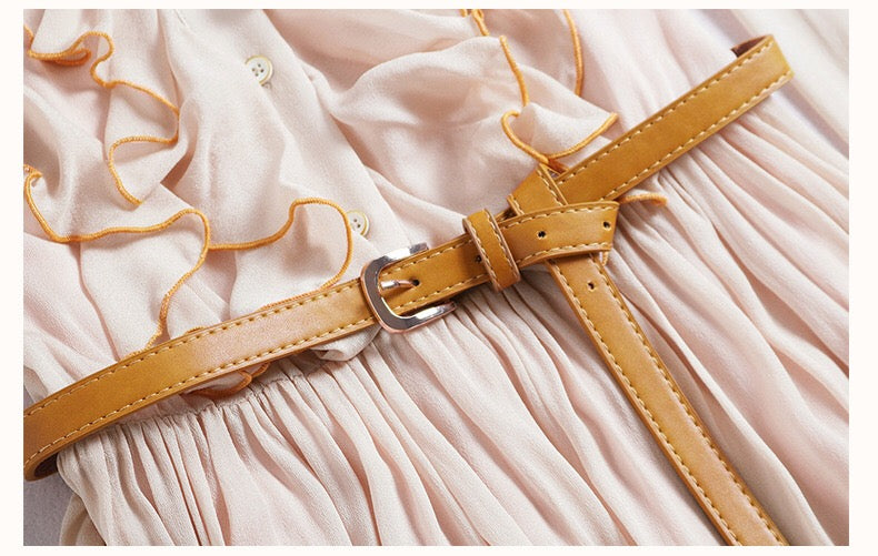 Viscose Dress W/ Ruffle Detail