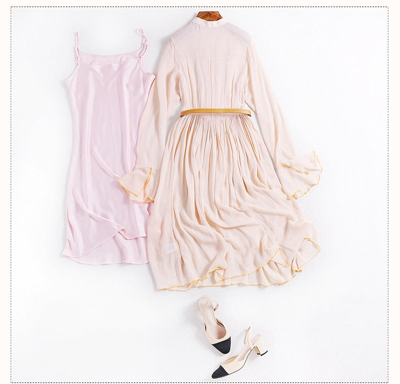 Viscose Dress W/ Ruffle Detail