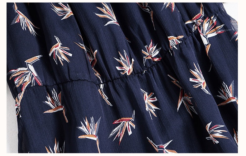 Cold Shoulder Floral Dress