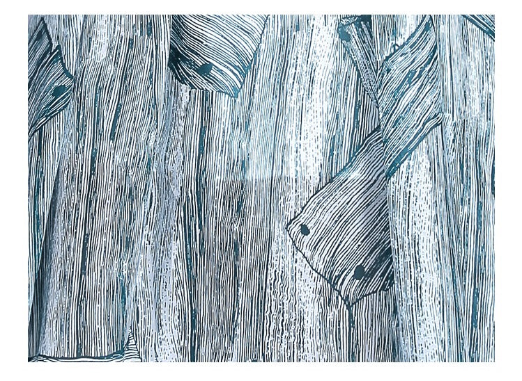 Wash Painting Midi Dress W/ Belt