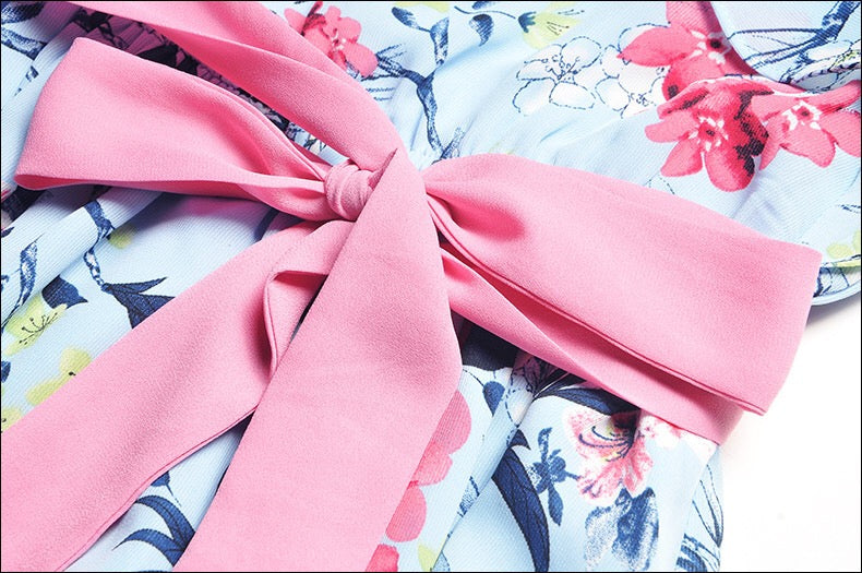 Ruffled Dress W/ Belt