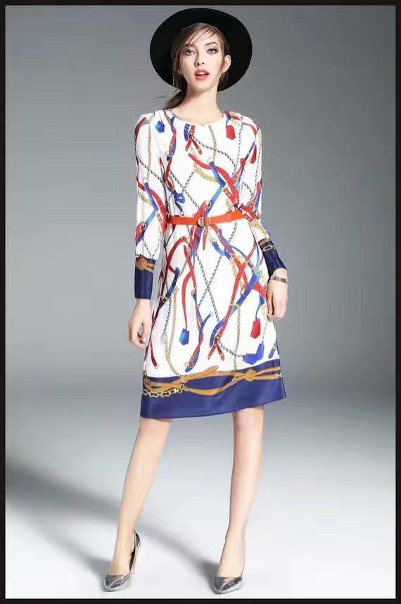 Print Silk Dress