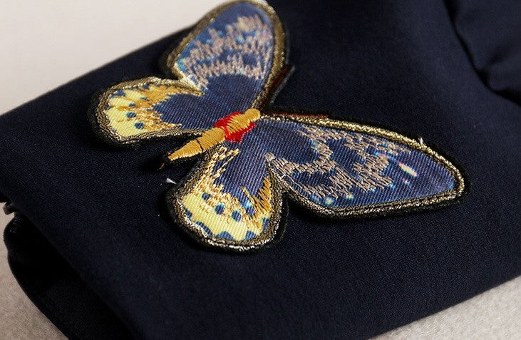 Butterfly Embroidered Hi-Low Dress