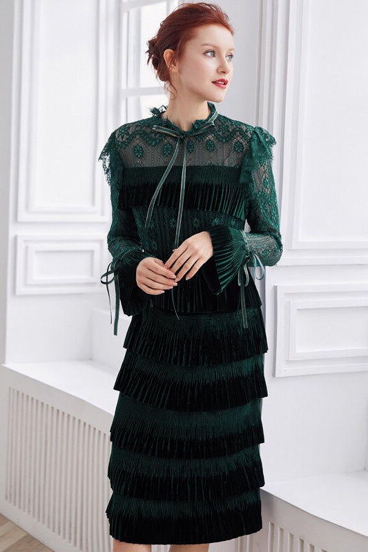 Vintage Layered Lace Dress