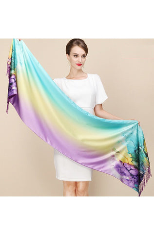 100% Silk Two Layer Scarf - Dress Album