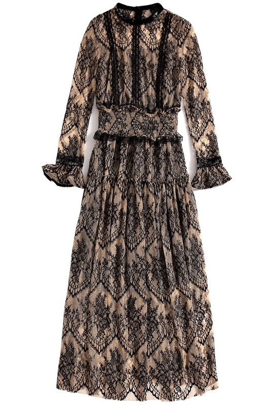 Black Lace Maxi Dress