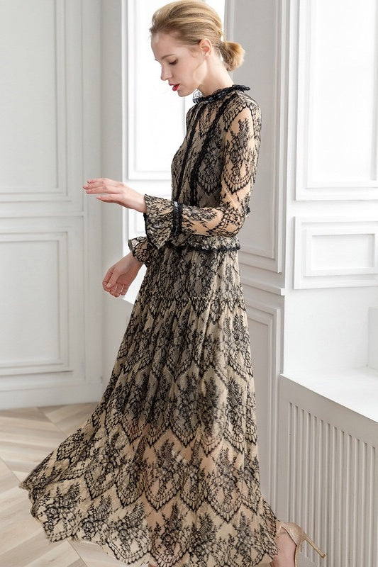 Black Lace Maxi Dress