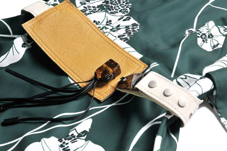 Dark Green and Yellow Contrast Dress