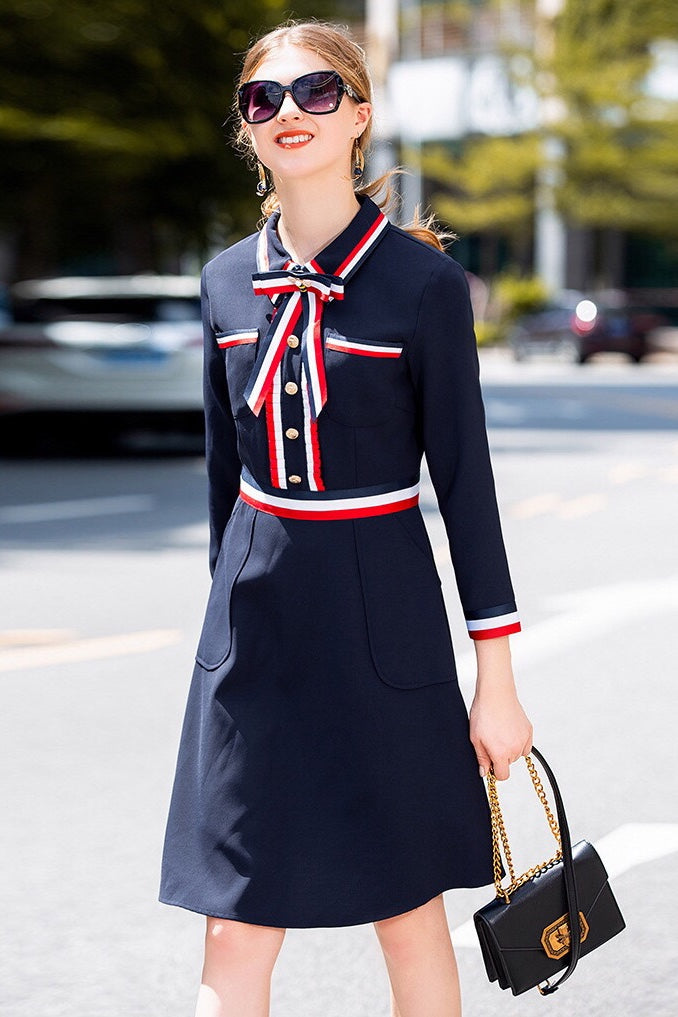 Color Block Midi Dress