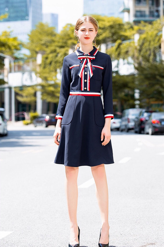 Color Block Midi Dress