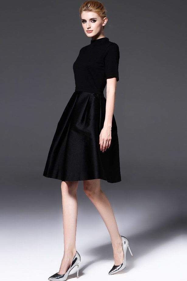 Short Sleeve Black Dress
