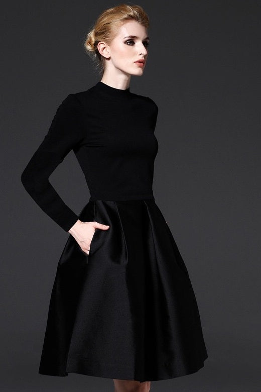Long Sleeve Black Dress