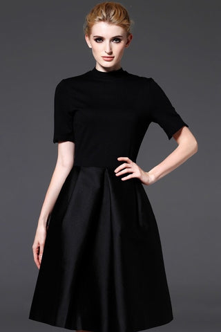 Short Sleeve Black Dress