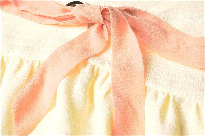 Chiffon Blouse W/ Bow Tie