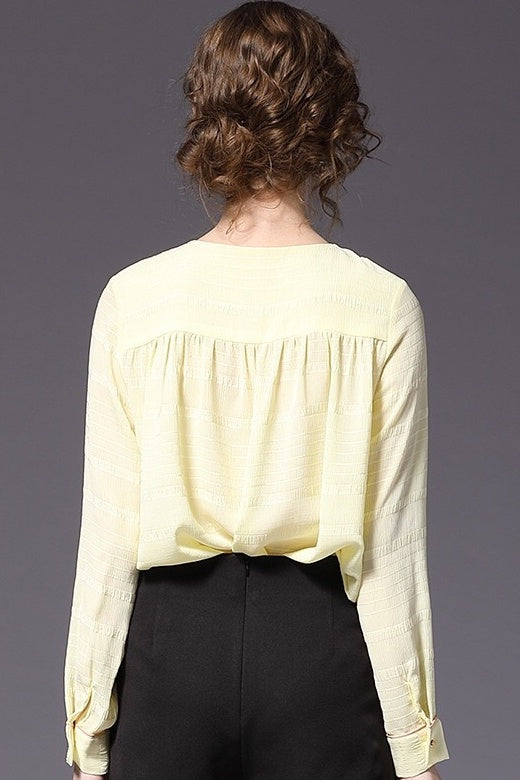 Chiffon Blouse W/ Bow Tie