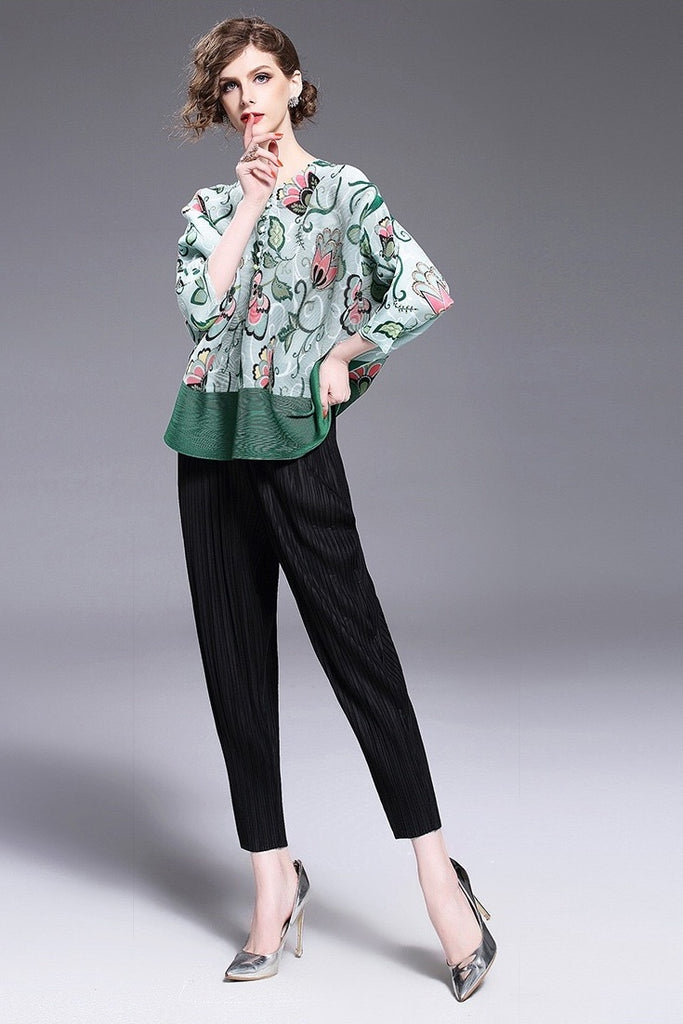 Dolman Sleeve Chiffon Top