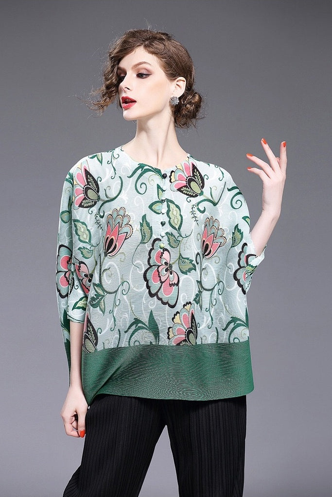 Dolman Sleeve Chiffon Top