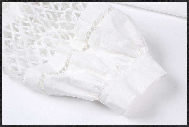 White Blouse W/ Cutout