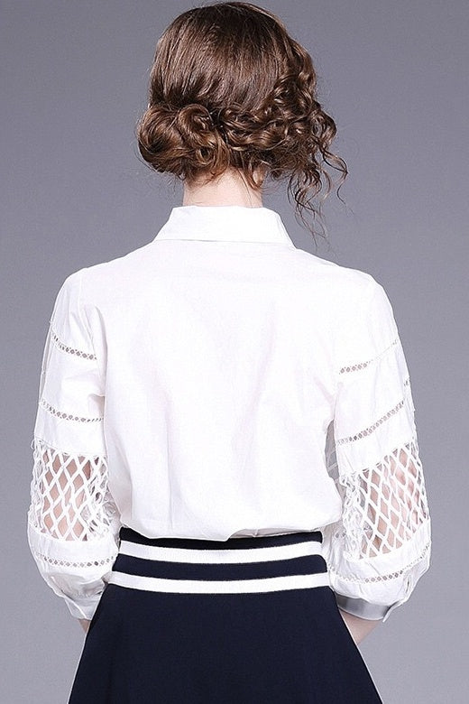 White Blouse W/ Cutout