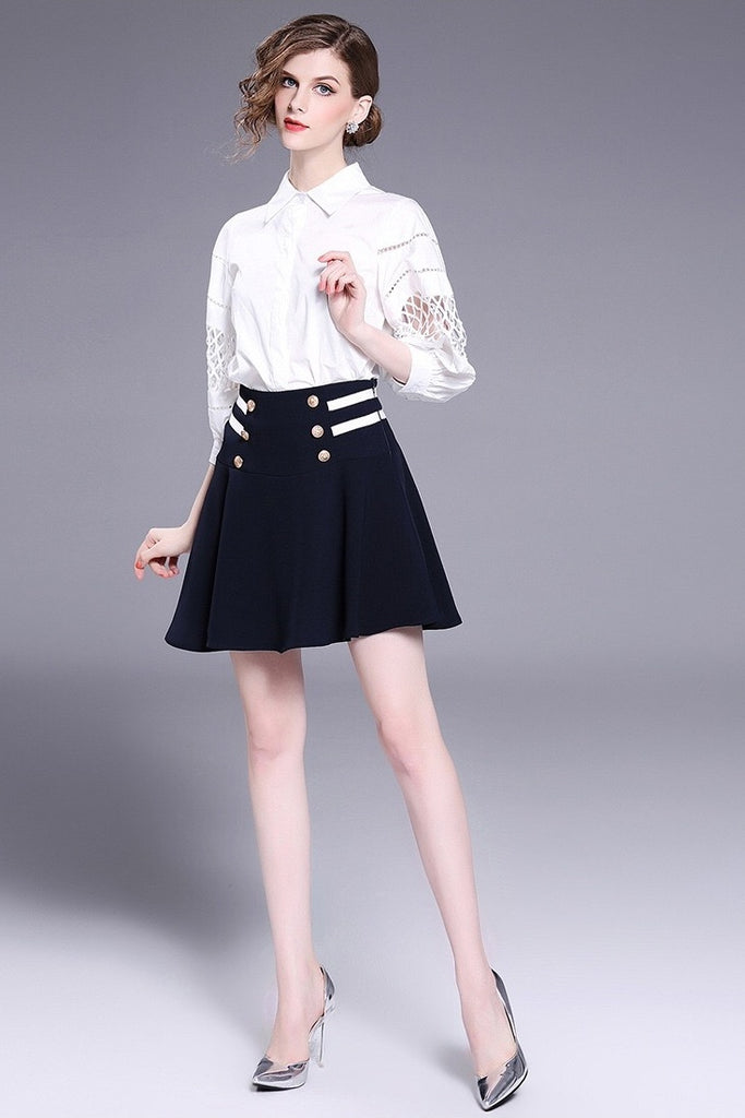 White Blouse W/ Cutout