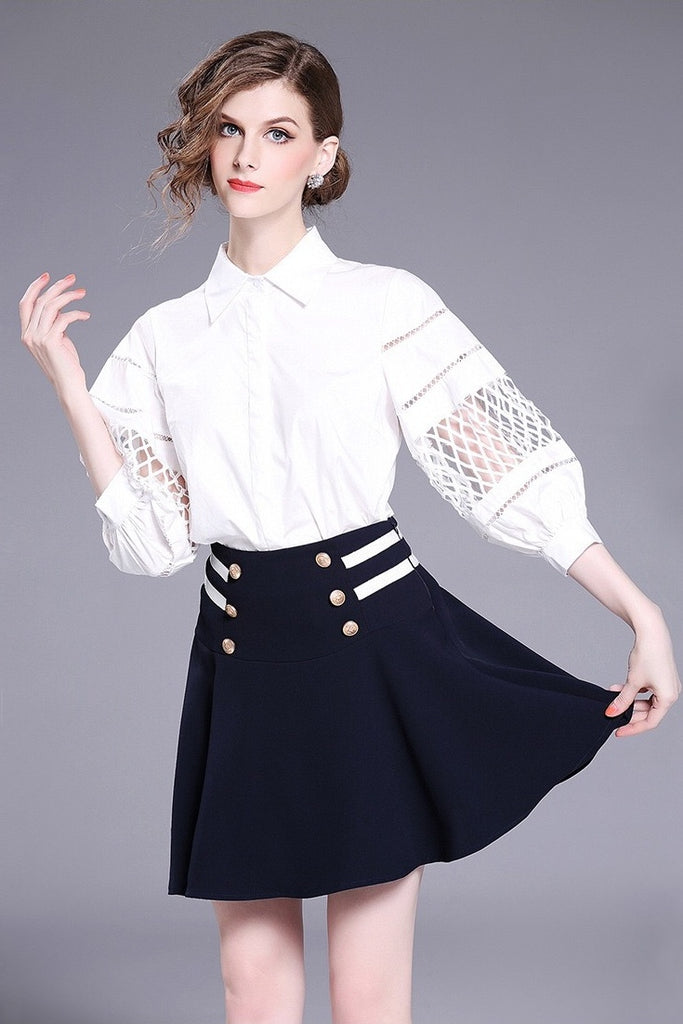 White Blouse W/ Cutout