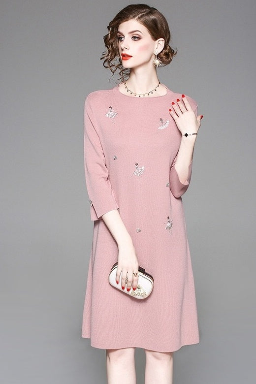 Ballet Girl Beaded Tencel Dress