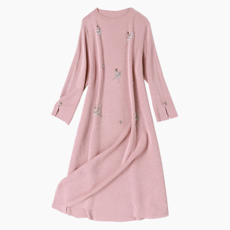 Ballet Girl Beaded Tencel Dress