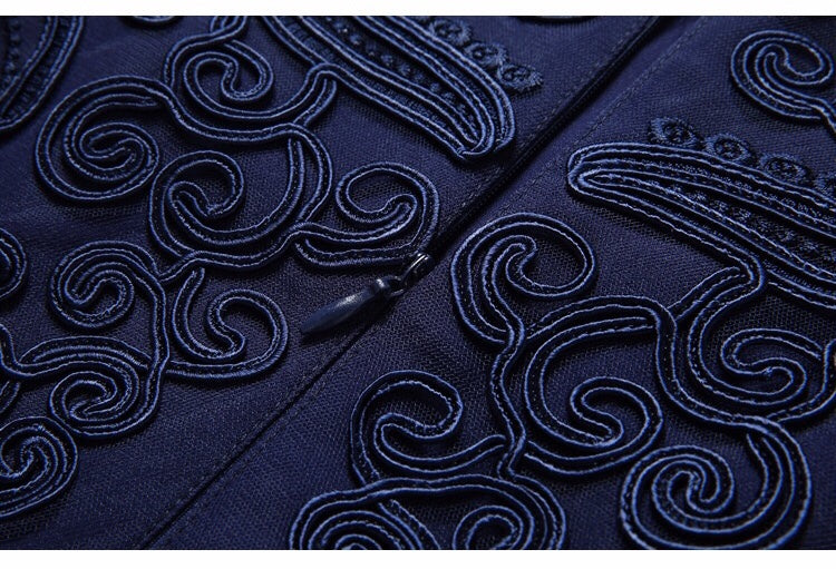 Embroidered Lace Fishtail Dress