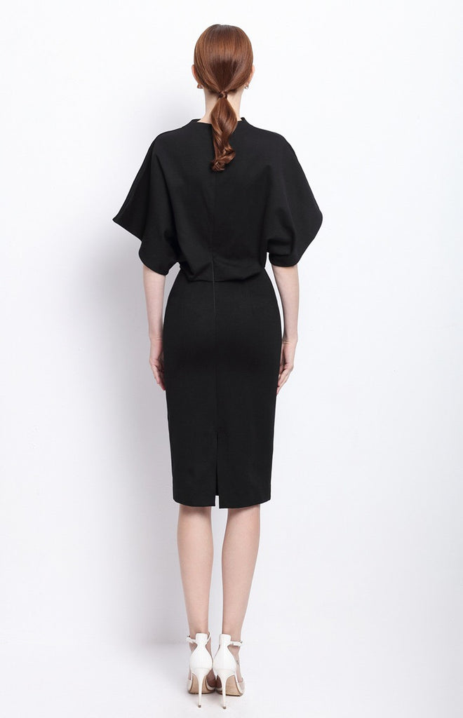 Dolman Sleeve Dress W/ Bead Detail