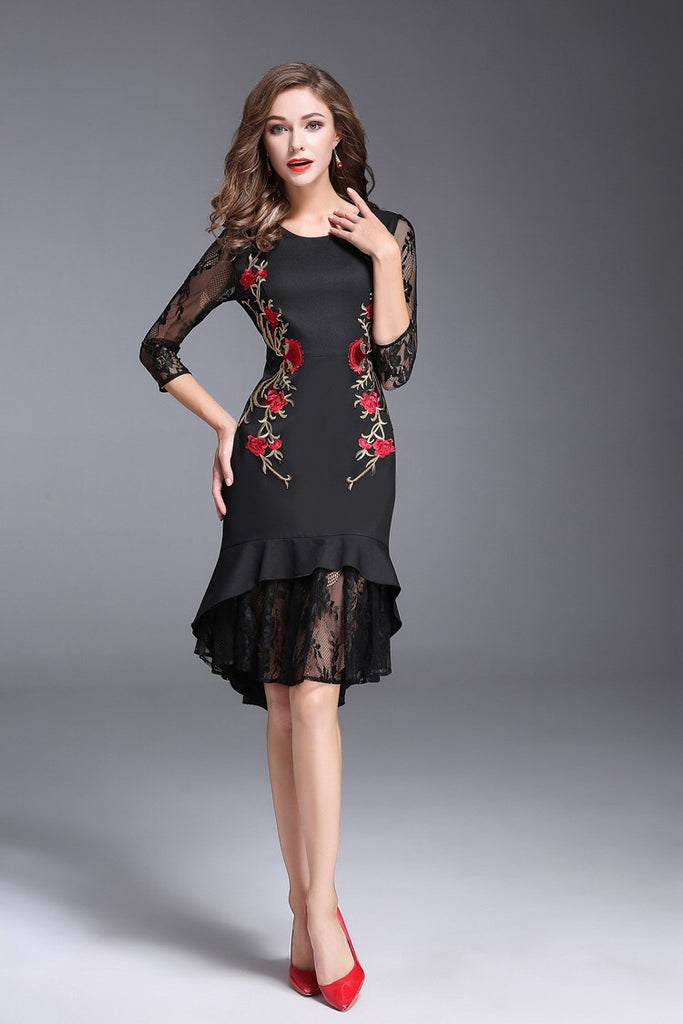 Embroidered Lace Dress