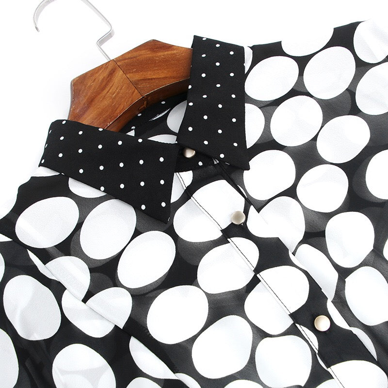 Mixed Dot Print Dress