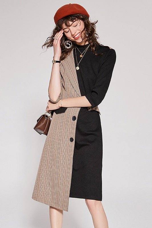 Color Block Belted Dress