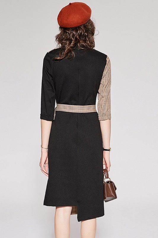 Color Block Belted Dress