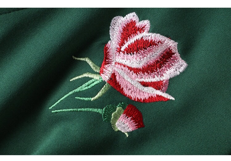 Tulip Hem Embroidered Dress