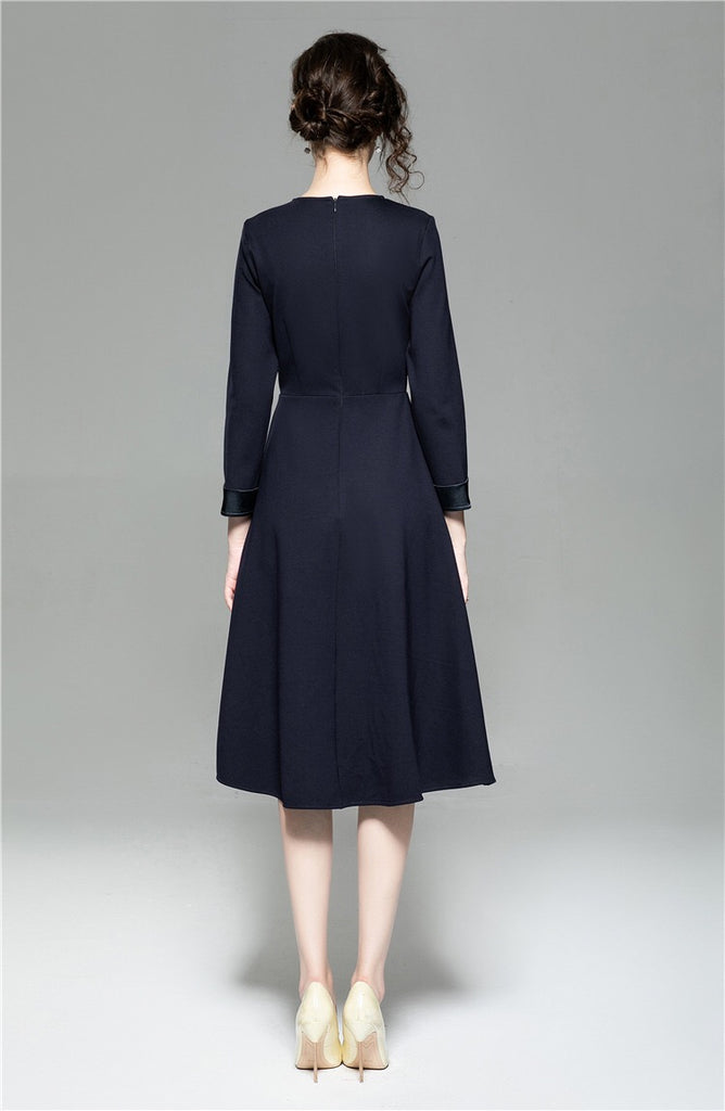 Tulip Hem Embroidered Dress