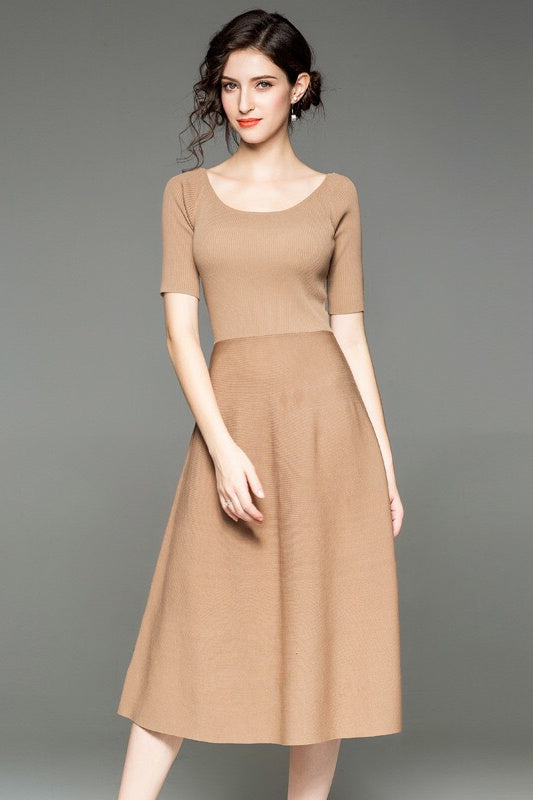 Short Sleeve Knit Dress