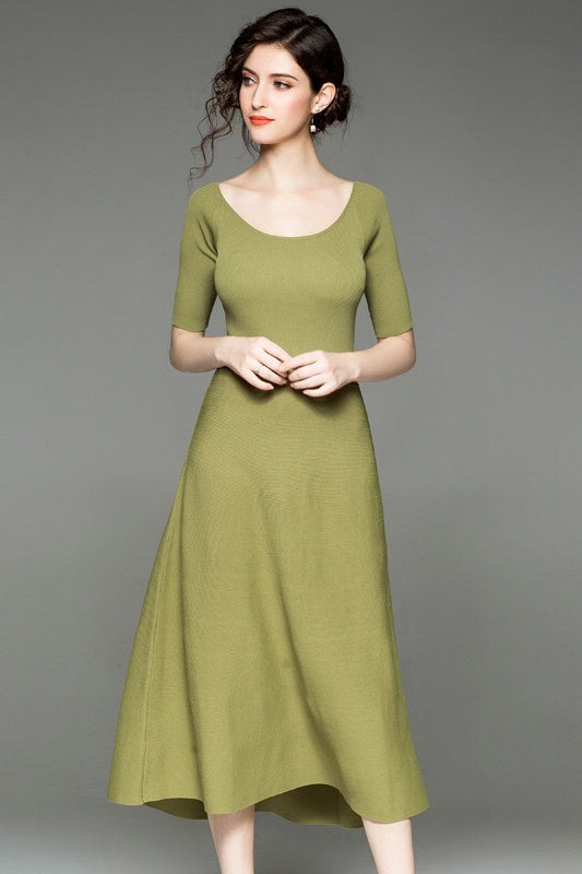 Short Sleeve Knit Dress