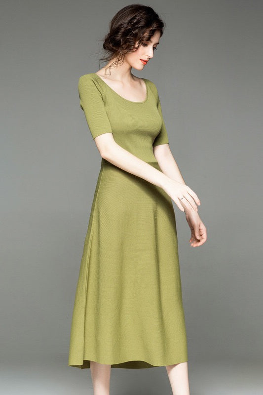 Short Sleeve Knit Dress