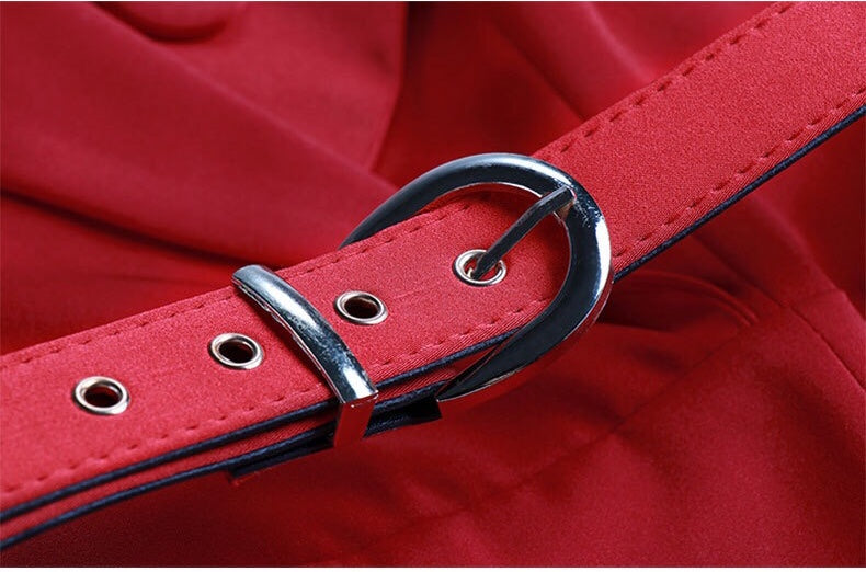 Fashion Collar Dress W/ Belt