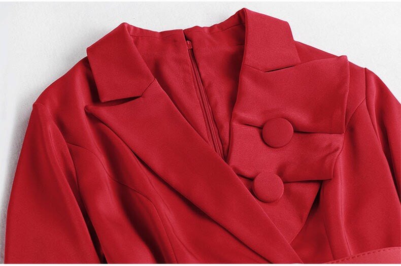 Fashion Collar Dress W/ Belt