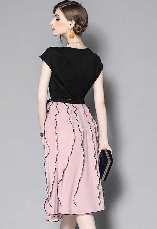 Midi Dress W/ Ruffled Detail