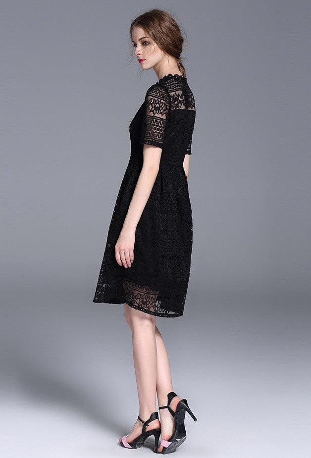 All-Over Lace Midi Dress